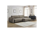 Lucien - Canapé D'Angle Convertible Coffre - Tissu Lisse - Angle Droit