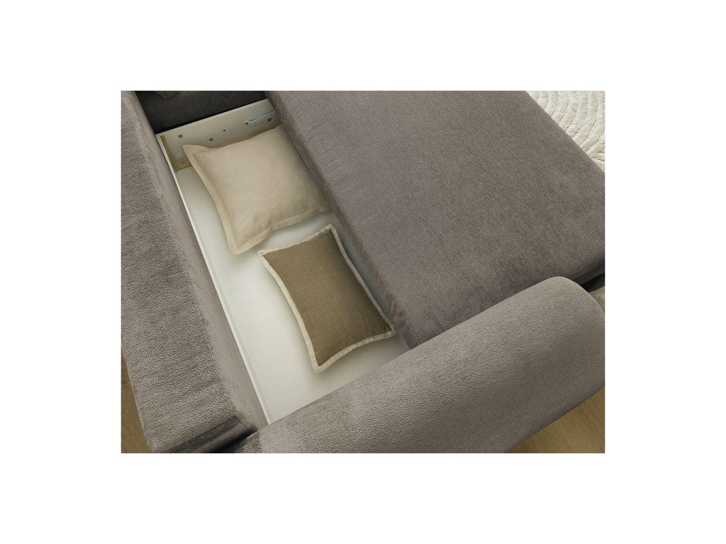 Lucien - Canapé D'Angle Convertible Coffre - Tissu Lisse - Angle Droit