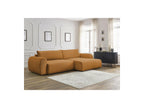 Lucien - Canapé D'Angle Convertible Coffre - Tissu Lisse - Angle Droit