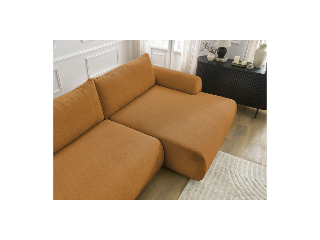 Lucien - Canapé D'Angle Convertible Coffre - Tissu Lisse - Angle Droit