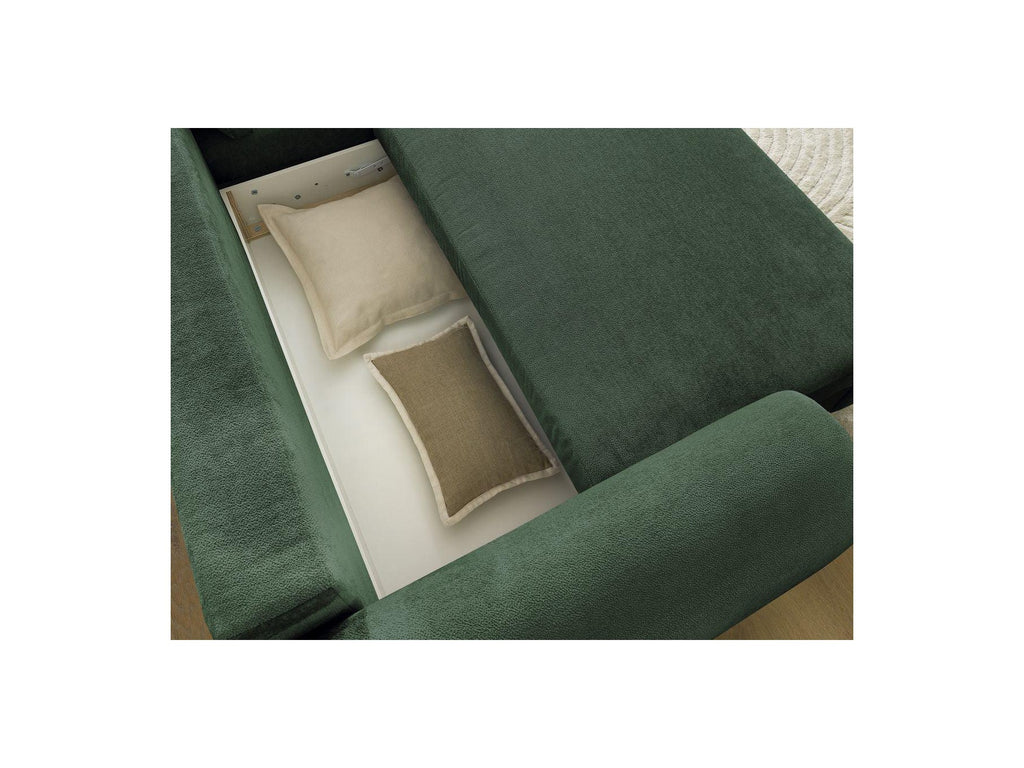 Lucien - Canapé D'Angle Convertible Coffre - Tissu Lisse - Angle Droit
