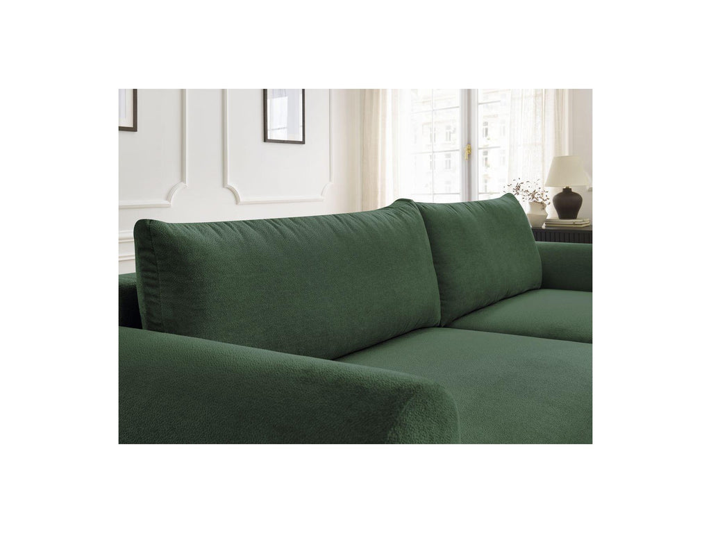 Lucien - Canapé D'Angle Convertible Coffre - Tissu Lisse - Angle Droit
