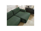 Lucien - Canapé D'Angle Convertible Coffre - Tissu Lisse - Angle Droit