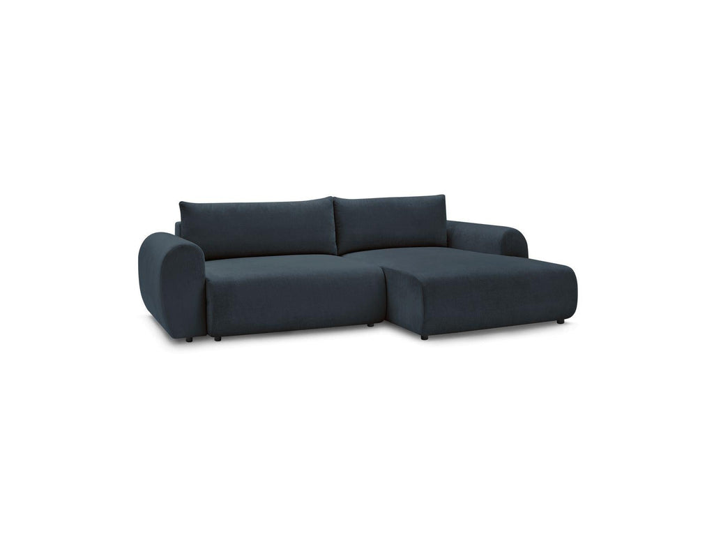 Lucien - Canapé D'Angle Convertible Coffre - Tissu Lisse - Angle Droit