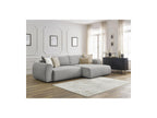 Lucien - Canapé D'Angle Convertible Coffre - Tissu Lisse - Angle Droit