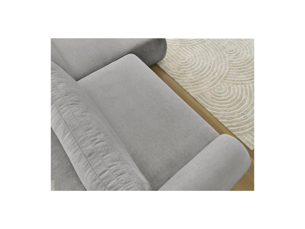Lucien - Canapé D'Angle Convertible Coffre - Tissu Lisse - Angle Droit