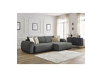 Lucien - Canapé D'Angle Convertible Coffre - Tissu Lisse - Angle Droit