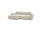 Lucien - Convertible Corner Sofa Bed with Storage - Smooth Fabric - Left-Hand Corner
