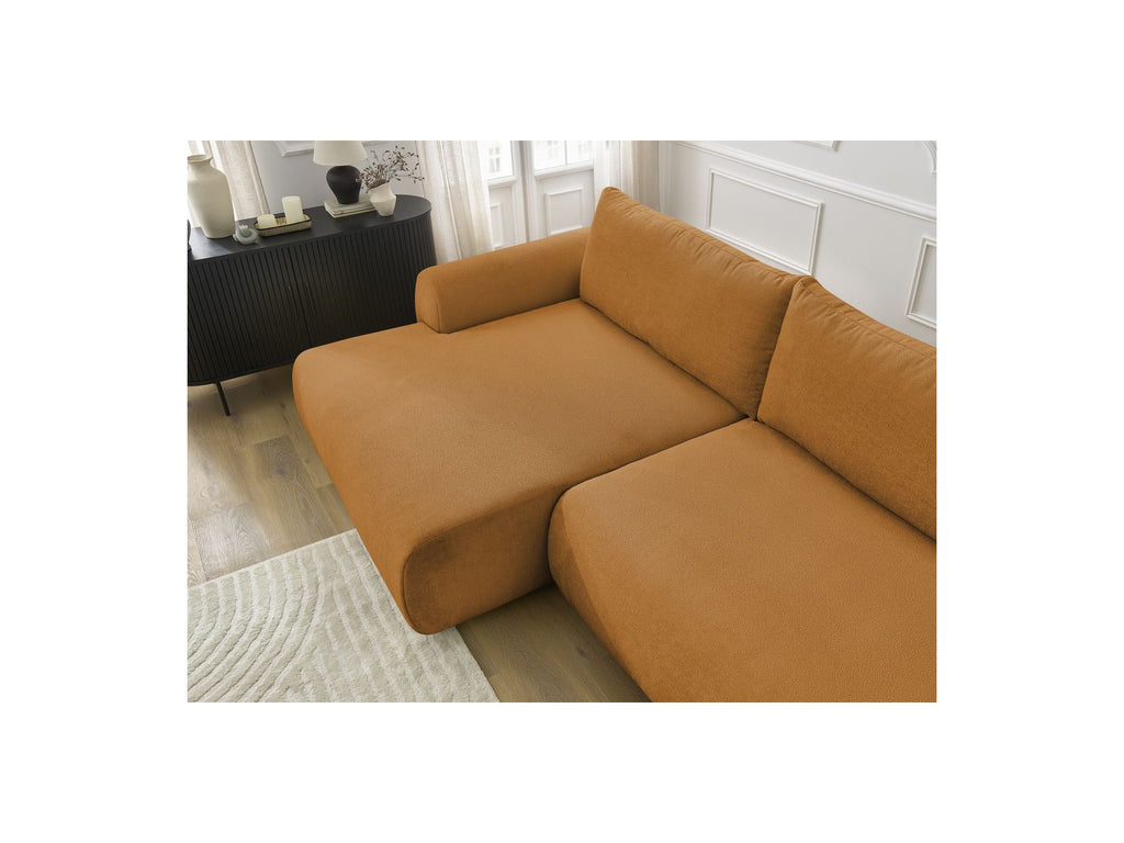 Lucien - Convertible Corner Sofa Bed with Storage - Smooth Fabric - Left-Hand Corner