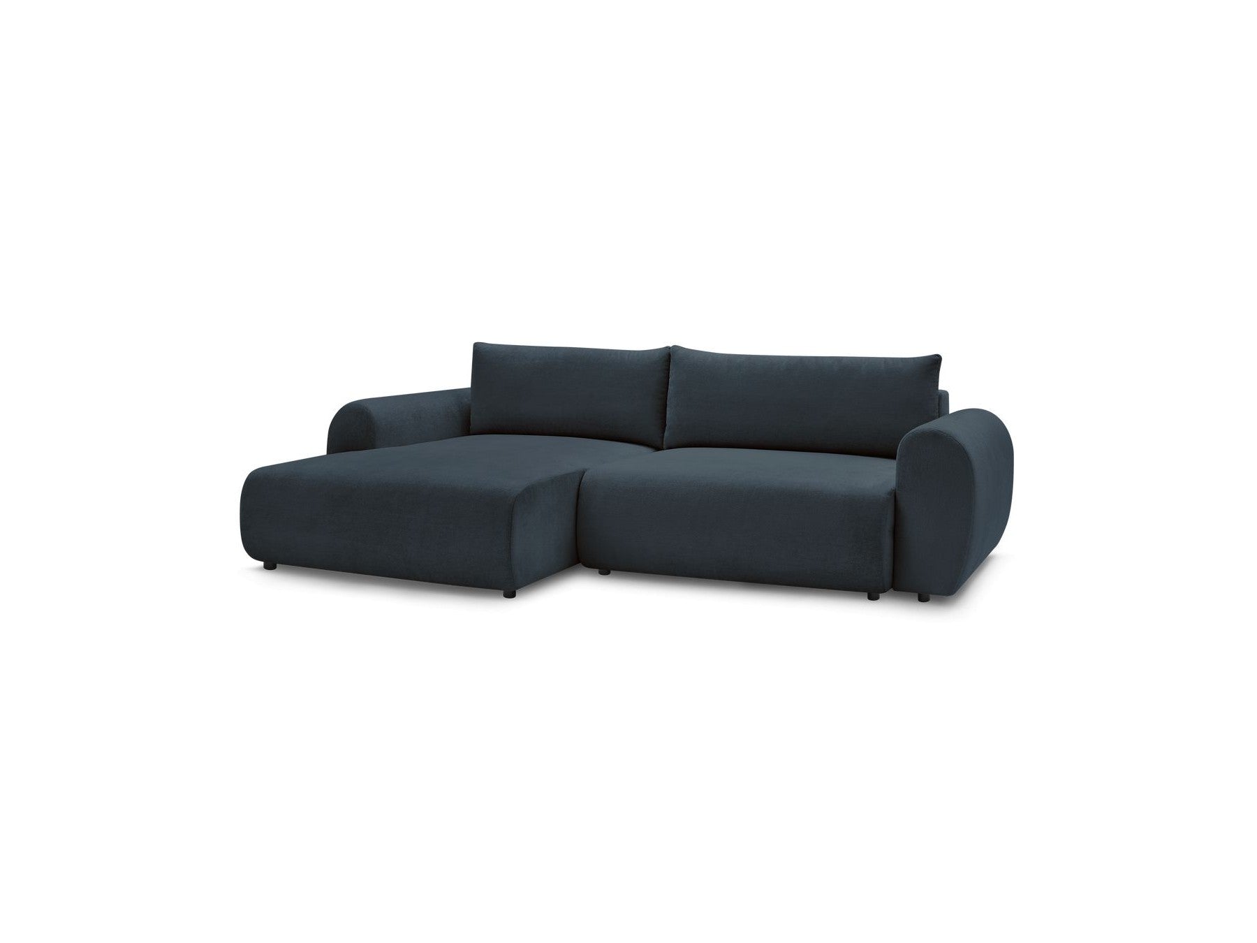 Lucien - Convertible Corner Sofa Bed with Storage - Smooth Fabric - Left-Hand Corner