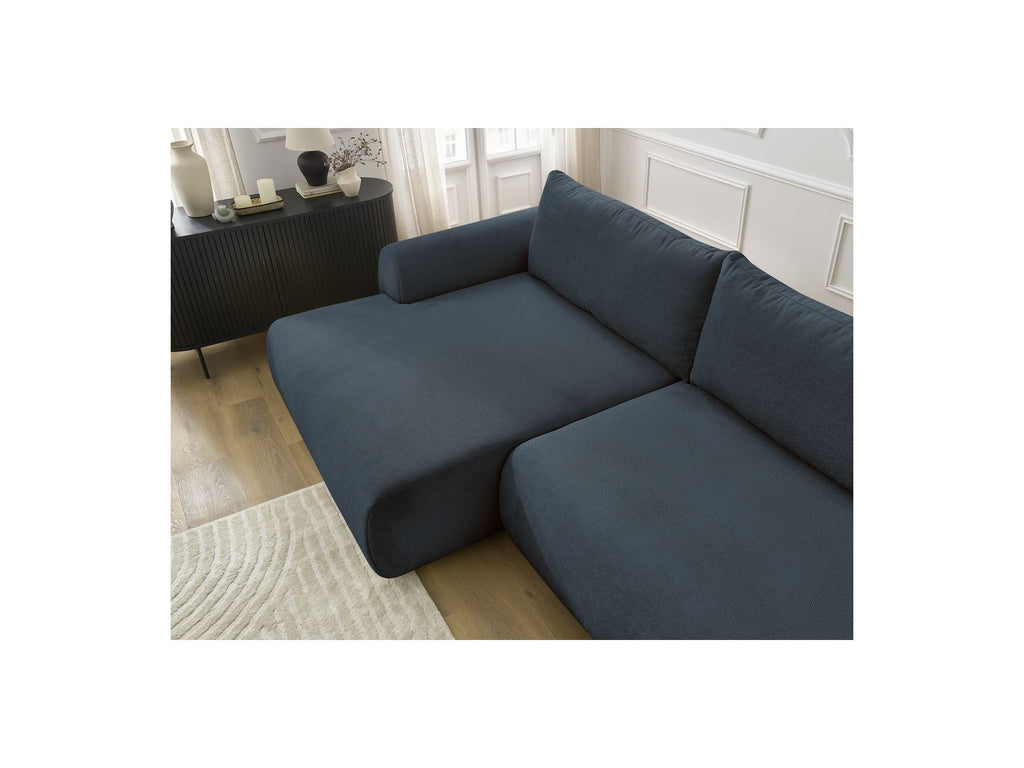 Lucien - Convertible Corner Sofa Bed with Storage - Smooth Fabric - Left-Hand Corner