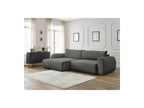 Lucien - Convertible Corner Sofa Bed with Storage - Smooth Fabric - Left-Hand Corner