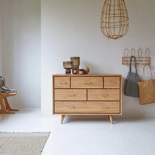 Kort - Kommode - Teak - Natur