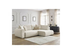 Lucien - Canapé D'Angle L Convertible Coffre - Tissu Lisse - Angle Droit