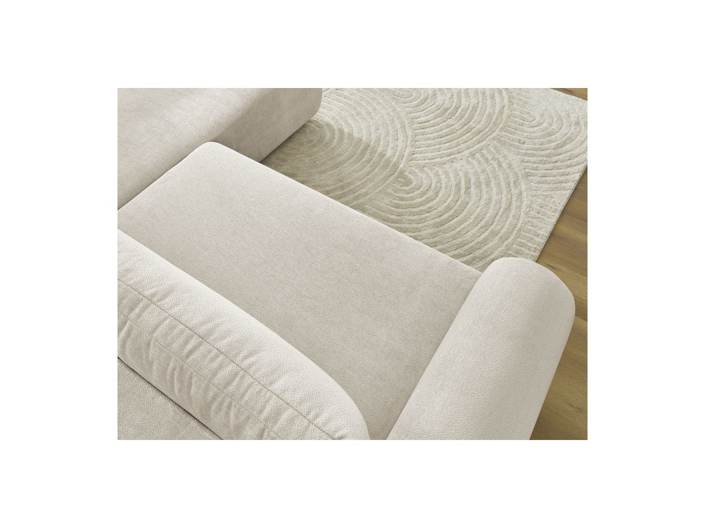 Lucien - Canapé D'Angle L Convertible Coffre - Tissu Lisse - Angle Droit