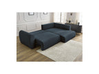 Lucien - Canapé D'Angle L Convertible Coffre - Tissu Lisse - Angle Droit