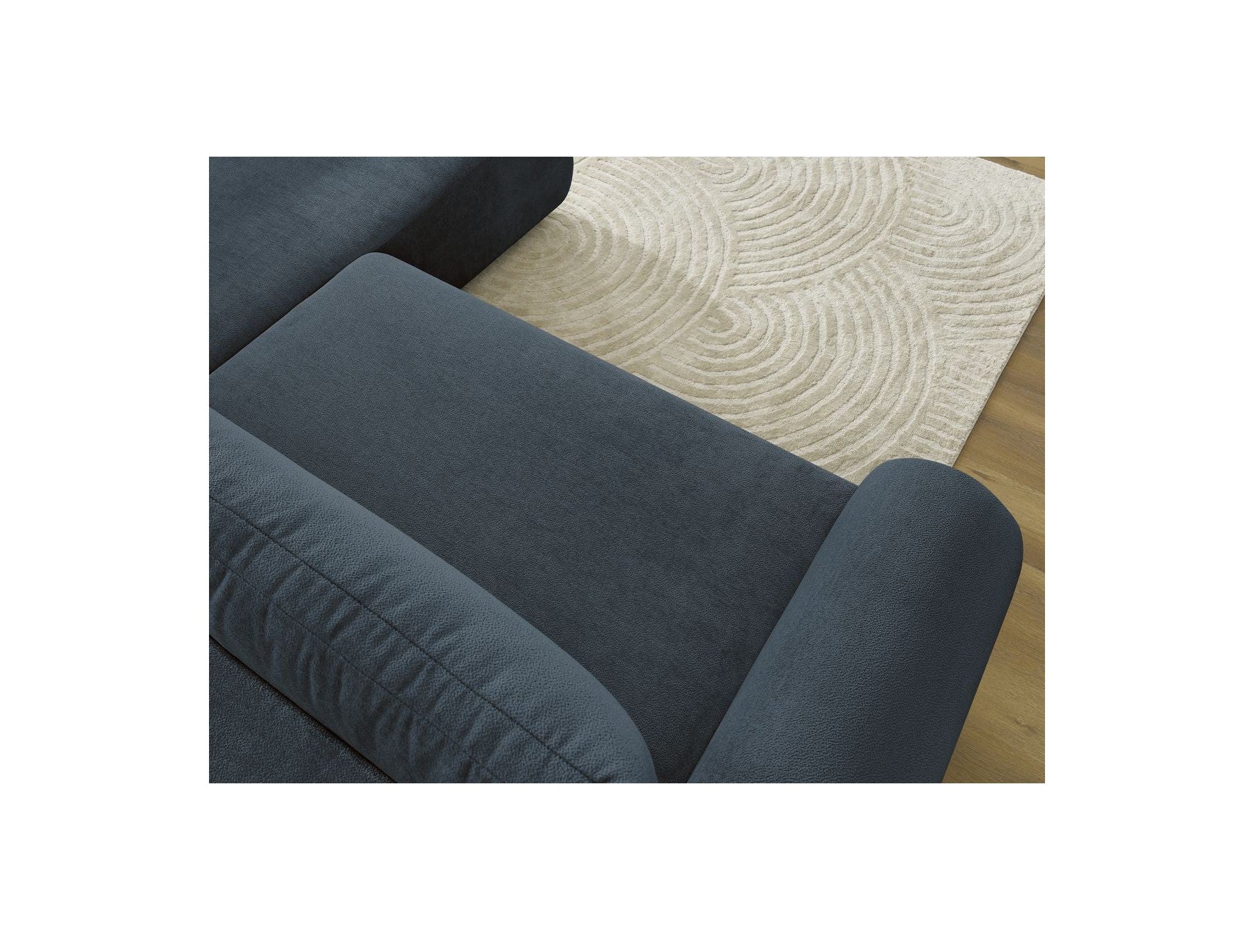 Lucien - Canapé D'Angle L Convertible Coffre - Tissu Lisse - Angle Droit