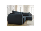 Lucien - Canapé D'Angle L Convertible Coffre - Tissu Lisse - Angle Droit