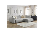 Lucien - Canapé D'Angle L Convertible Coffre - Tissu Lisse - Angle Droit