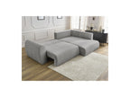 Lucien - Canapé D'Angle L Convertible Coffre - Tissu Lisse - Angle Droit