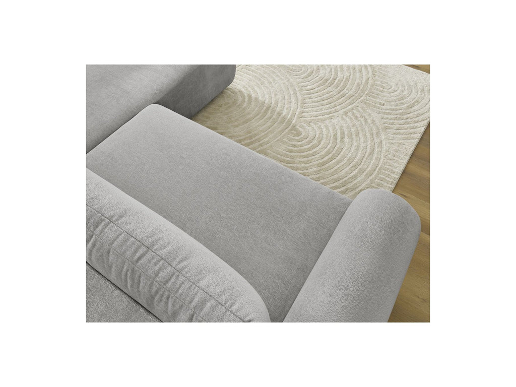 Lucien - Canapé D'Angle L Convertible Coffre - Tissu Lisse - Angle Droit