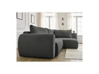 Lucien - Canapé D'Angle L Convertible Coffre - Tissu Lisse - Angle Droit