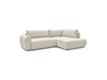 Lucien - Canapé D'Angle L Convertible Coffre - Tissu Lisse - Angle Droit