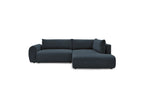 Lucien - Canapé D'Angle L Convertible Coffre - Tissu Lisse - Angle Droit