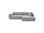 Lucien - Canapé D'Angle L Convertible Coffre - Tissu Lisse - Angle Droit