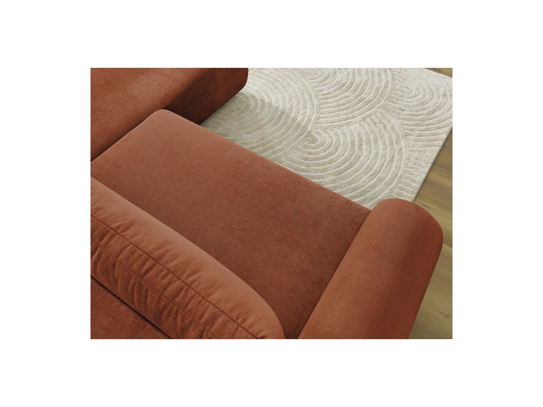 Lucien - Canapé D'Angle L Convertible Coffre - Tissu Lisse - Angle Droit