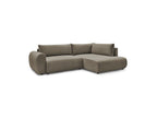 Lucien - Canapé D'Angle L Convertible Coffre - Tissu Lisse - Angle Droit