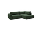 Lucien - Canapé D'Angle L Convertible Coffre - Tissu Lisse - Angle Droit