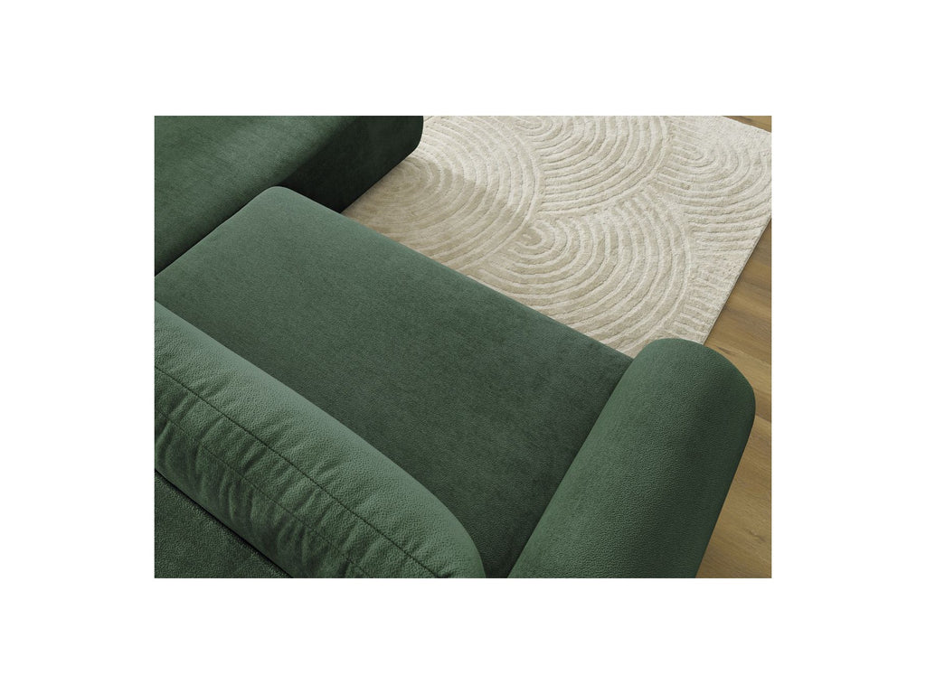 Lucien - Canapé D'Angle L Convertible Coffre - Tissu Lisse - Angle Droit