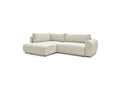 Lucien - Canapé D'Angle L Convertible Coffre - Tissu Lisse - Angle Gauche