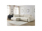 Lucien - Canapé D'Angle L Convertible Coffre - Tissu Lisse - Angle Gauche