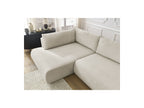 Lucien - Canapé D'Angle L Convertible Coffre - Tissu Lisse - Angle Gauche