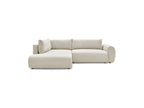 Lucien - Canapé D'Angle L Convertible Coffre - Tissu Lisse - Angle Gauche