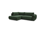 Lucien - Canapé D'Angle L Convertible Coffre - Tissu Lisse - Angle Gauche