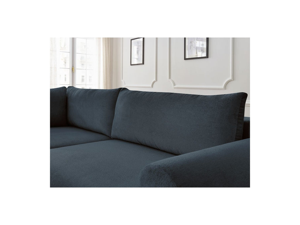 Lucien - Canapé D'Angle L Convertible Coffre - Tissu Lisse - Angle Gauche