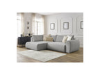 Lucien - Canapé D'Angle L Convertible Coffre - Tissu Lisse - Angle Gauche