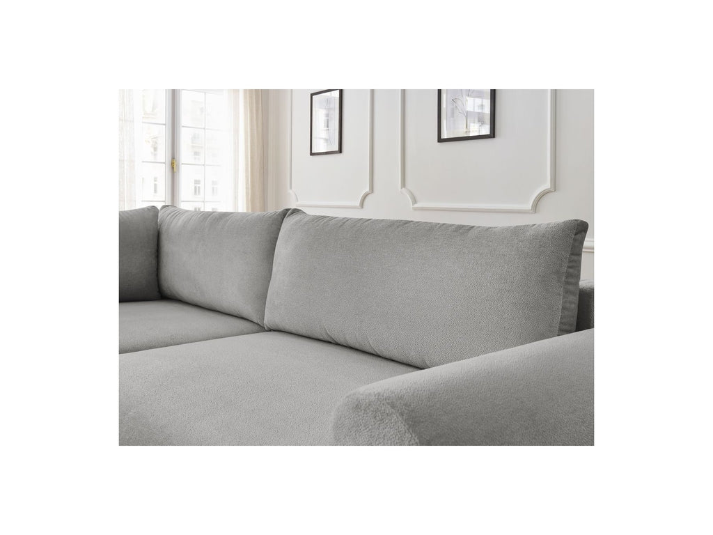 Lucien - Canapé D'Angle L Convertible Coffre - Tissu Lisse - Angle Gauche