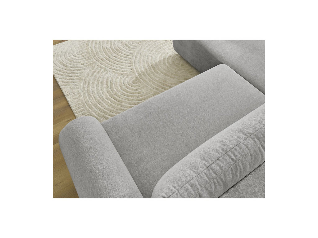 Lucien - Canapé D'Angle L Convertible Coffre - Tissu Lisse - Angle Gauche