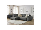 Lucien - Canapé D'Angle L Convertible Coffre - Tissu Lisse - Angle Gauche
