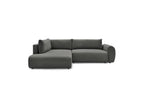 Lucien - Canapé D'Angle L Convertible Coffre - Tissu Lisse - Angle Gauche