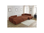 Lucien - Canapé Panoramique Convertible Coffre - Gros Côtelé Doux - Angle Gauche