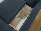 Lucien - Panoramic Convertible Sofa with Storage - Soft Wide-Rib Corduroy - Right-Hand Corner