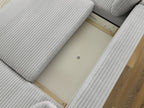 Lucien - Panoramic Convertible Sofa with Storage - Soft Wide-Rib Corduroy - Right-Hand Corner