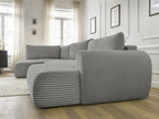 Lucien - Panoramic Convertible Sofa with Storage - Soft Wide-Rib Corduroy - Right-Hand Corner