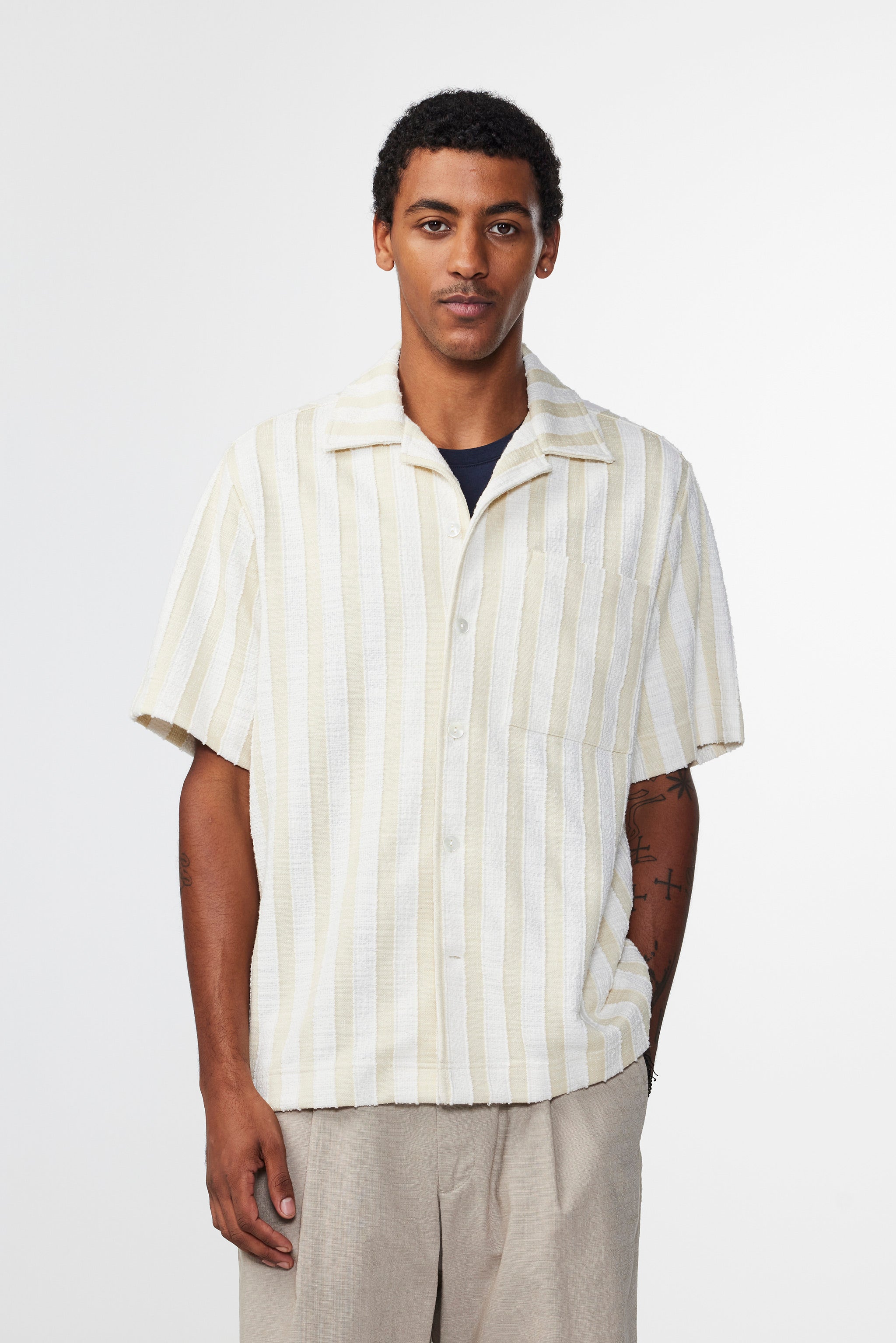 Chemise Julio SS - Khaki Stripe