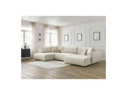 Lucien - Canapé Panoramique Convertible Coffre - Tissu Lisse - Angle Droit